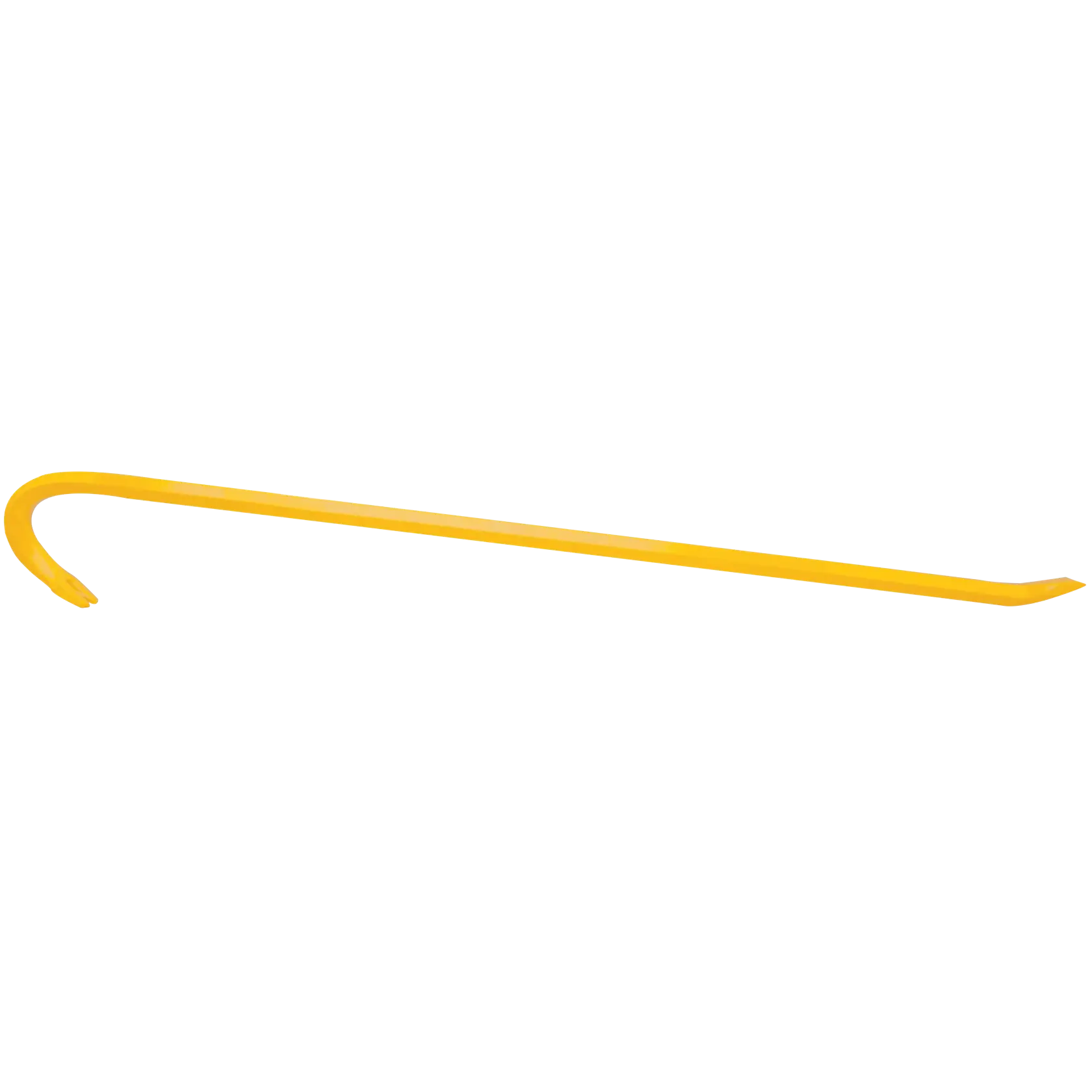 STANLEY 55-136 yellow hexagonal wrecking bar, angled view on white background.